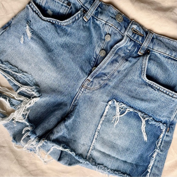 BDG Pax Mid Vintage Wash High-Waisted Denim Shorts Women’s 27 - Picture 2 of 8